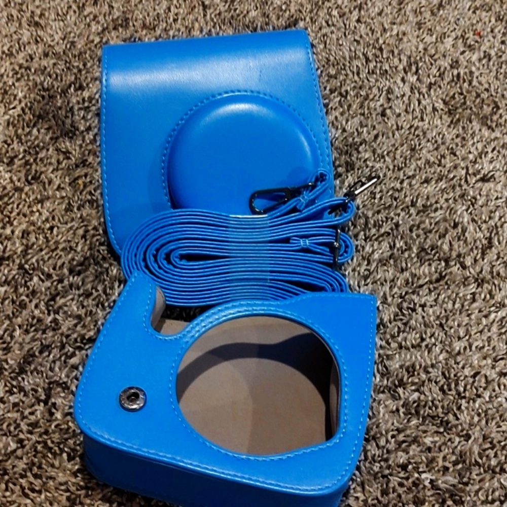 NWOT Blue camera bag for instax